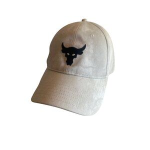 Under Armour Project Rock Adjustable Cotton Cap Mens Beige
